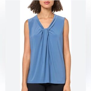 August Silk Light Blue Top
